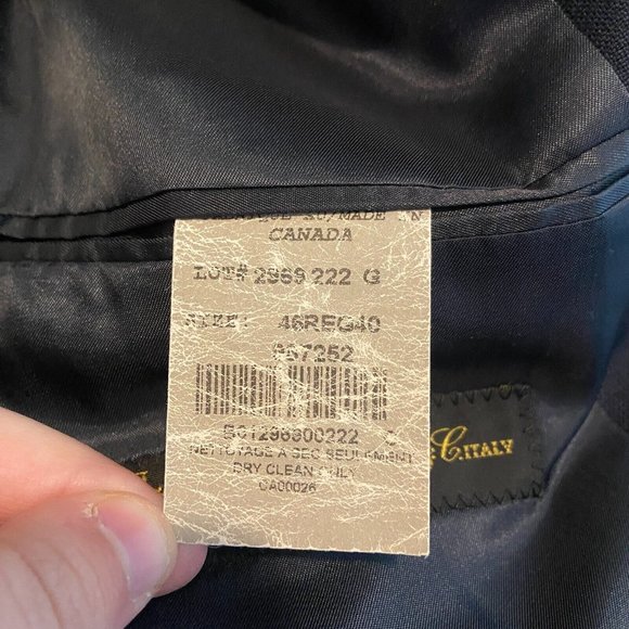 Loro Piana Men 46R Suit Jacket 3 Button Blue Plaid 100% Wool Sport Coat Lined - Picture 10 of 12